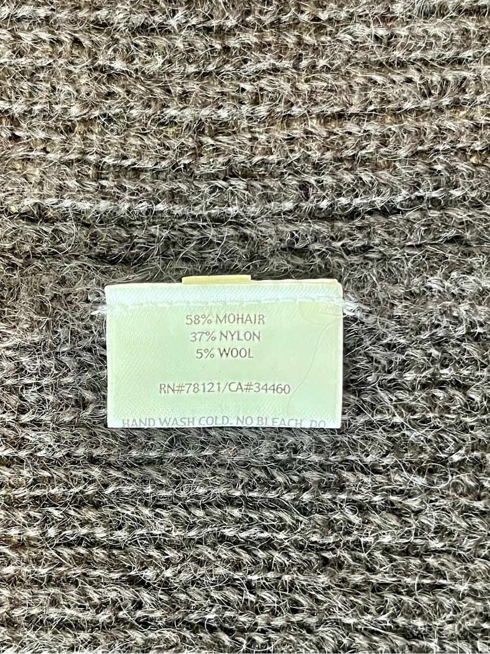 Eileen Fisher Mohair Blend Snap Front Cardigan Sweater M Purple/Charcoal Pockets - Picture 7 of 8